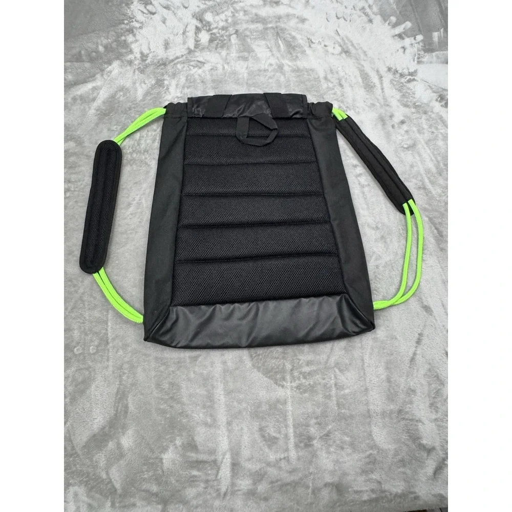 Adidas Drawstring Bag Black & Neon Green Sackpack Backpack Bag Gym Training
